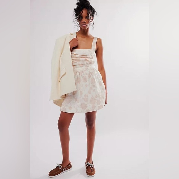 Free People Meet Me in Maui Dress Ivory Combo in Size Small - Picture 4 of 7